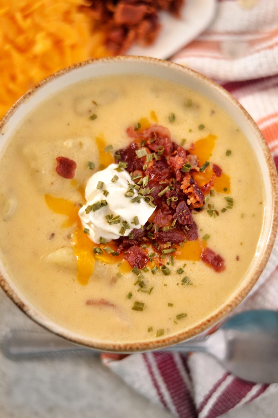 Loaded Potato Soup Recipe (Slow Cooker Version Included) - Coop Can Cook